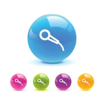 Microphone icon web Stock-Illustration