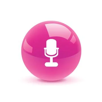 Microphone icon web Stock Illustration