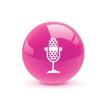 Microphone icon web Illustrazione stock