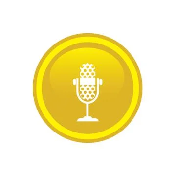 Microphone icon web Stock Illustration