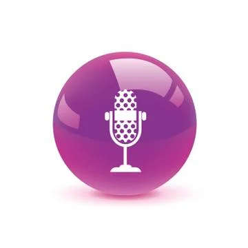 Microphone icon web Stock Illustration