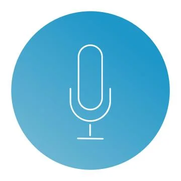 Microphone Icon. Webcast, Live Stream, Webinar Illustration Stock Illustration