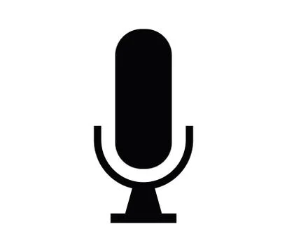 Microphone icon on white background Stock Illustration