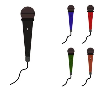 Microphone icon on white background Stock Illustration