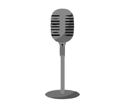 Microphone icon on white background Stock Illustration