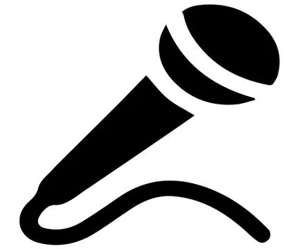 Microphone icon on white background Stock Illustration