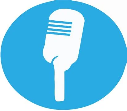 Microphone icon on white background Stock Illustration