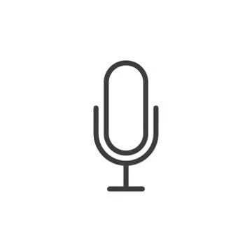 Microphone icon on white background Stock Illustration
