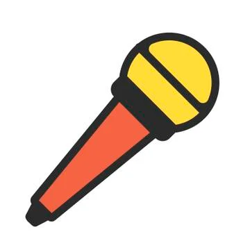 Microphone icon on white background. Vector illustration. EPS 10. Stock Illustration