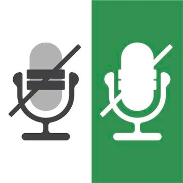 Microphone Icon on white background. Vector illustration in trendy flat style Stock Illustration