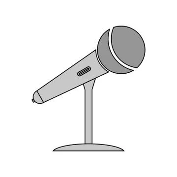 Microphone icon on white. Stock Illustration