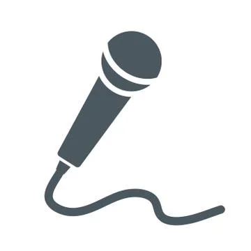 Microphone icon on white, stock vector illustration Illustrazione stock