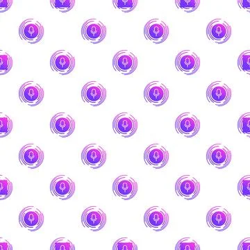 Microphone icons grid pattern with purple gradient 스톡 일러스트