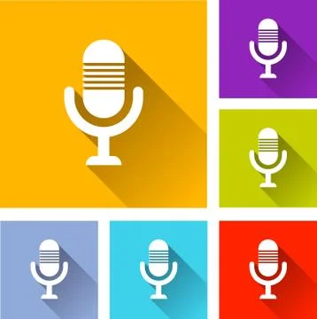 Microphone icons Stock Illustration