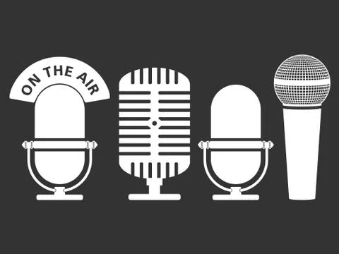 Microphone Icons Stock Illustration
