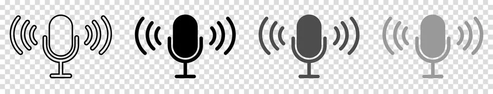 Microphone icons Stock Illustration