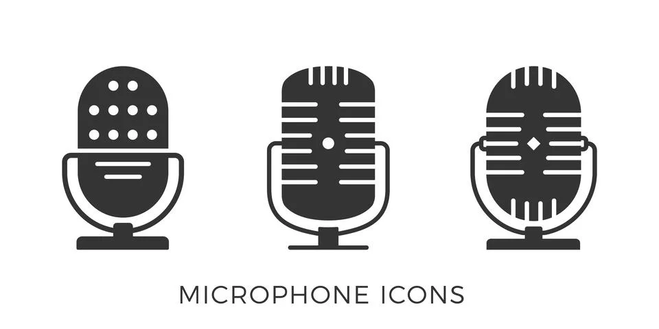 Microphone Icons Stock Illustration