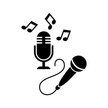 Microphone icons isolated on white Stock Illustration