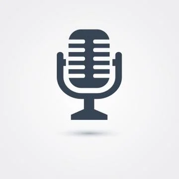 Microphone icons set Stock Illustration