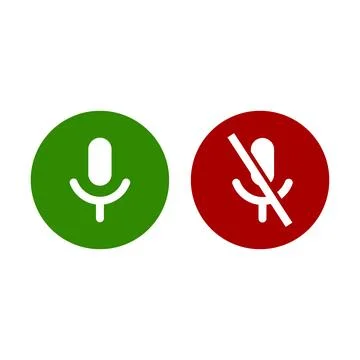 Microphone icons set. Vector illustration for web and mobile design. Stock Illustration