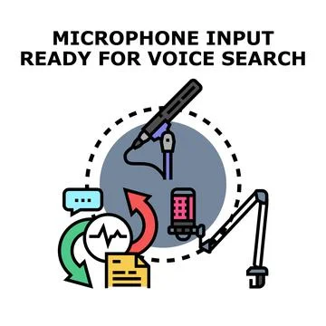 Microphone input processing for voice search technology Stock Illustration