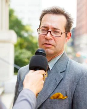 Microphone Interview Stock Photos