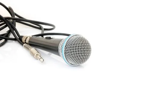 Microphone isolate Stock Photos