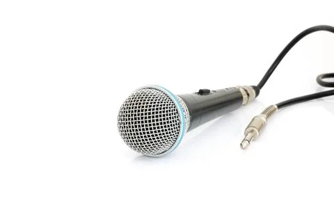 Microphone isolate Stock Photos