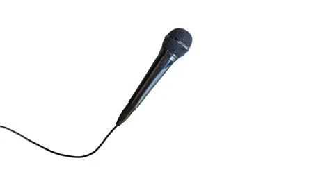 Microphone isolated on white background with clipping path Stock Photos