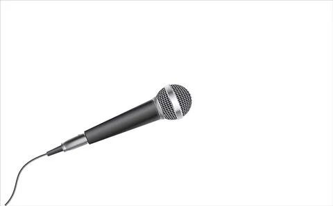 Microphone isolated on white background Stock Illustration