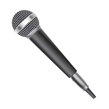 Microphone isolated on white background Stock Illustration