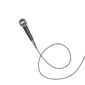 Microphone isolated on white background. Stock Illustration