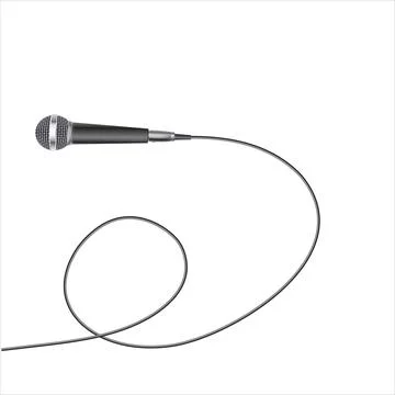 Microphone isolated on white background. Stock Illustration