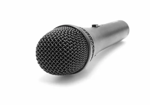 Microphone isolated on white background Stock Photos