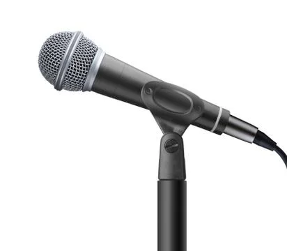 Microphone isolated on white background Stock Photos