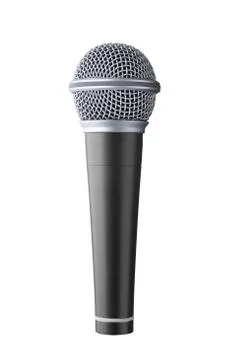Microphone isolated on white background Stock Photos