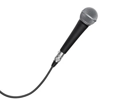Microphone isolated on white background Stock Photos
