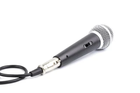 Microphone isolated on white background Stock Photos