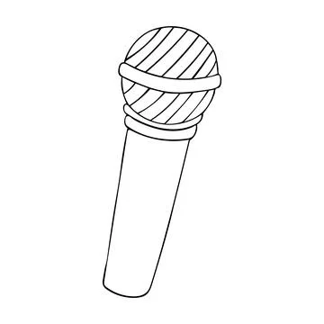 Microphone isolated on white background Vector illustration. Stock Illustration