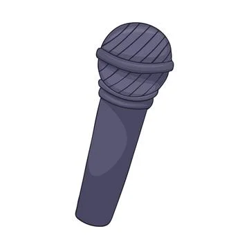 Microphone isolated on white background Vector illustration. Stock Illustration