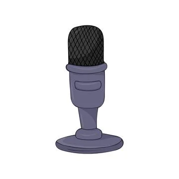 Microphone isolated on white background Vector illustration. Stock Illustration