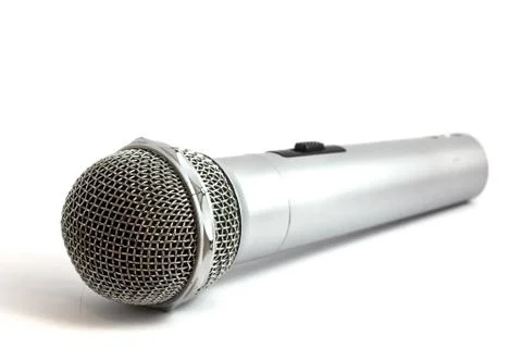 Microphone isolated on white Stock Photos