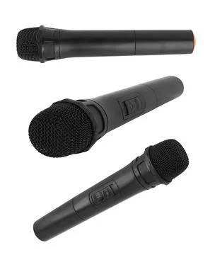 Microphone isolated on white Stock Photos
