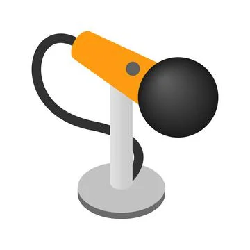 Microphone isometric 3d icon Illustrazione stock