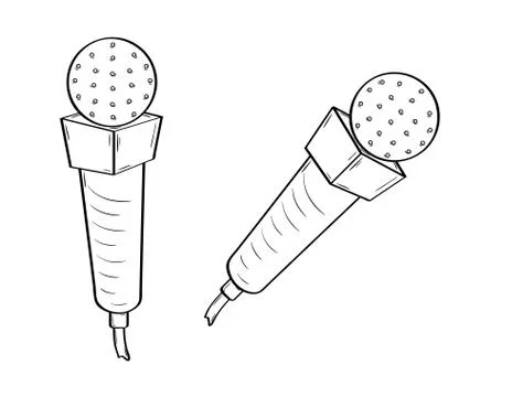 Microphone for journalist Stock Illustration