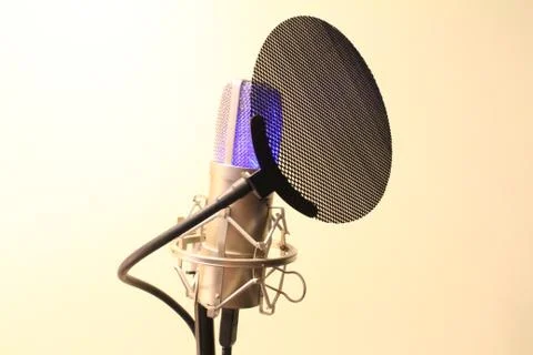 Microphone in the light Foto stock