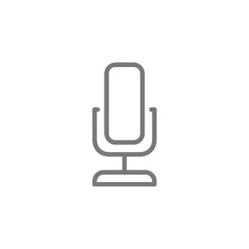 Microphone line icon. 스톡 일러스트