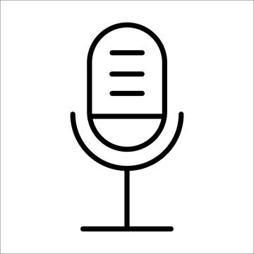 Microphone line icon Stock Illustration