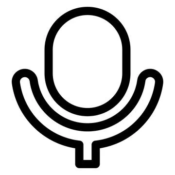 Microphone line icon vector illustration isolated on white background Stock Illustration