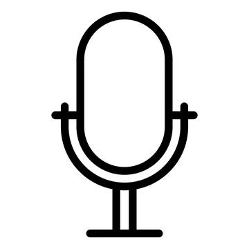 Microphone line icon vector illustration isolated on white background Stock Illustration